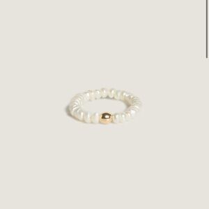 KINN Biwa Pearl Ring Sz 8 14 K Gold
